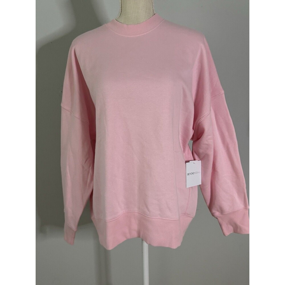 NEW Beyond Yoga LuxeFleece Oversized Sweatshirt in Pink Size XS